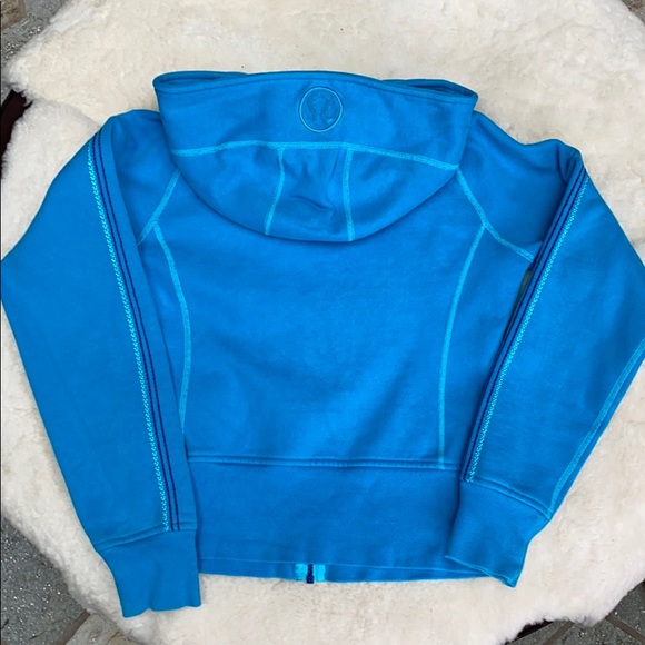 Blue Scuba Hoodie with Embroidery - Picture 4 of 6